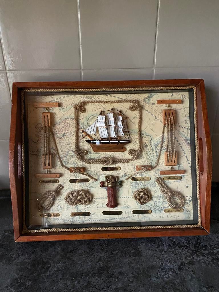 Knopen schilderij, Verzamelen, Scheepvaart, Ophalen of Verzenden, Gebruikt, Overige typen