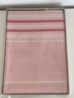 Vintage roze gestreept tafelkleed, originele doos 130 x 150, Ophalen of Verzenden, Nieuw, Rechthoek, Binnen