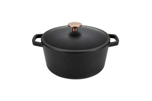 Buccan – Hamersley – Gietijzeren braadpan ROOD 24cm – Zwart, Huis en Inrichting, Keuken | Potten en Pannen, Nieuw, Koekenpan of Braadpan