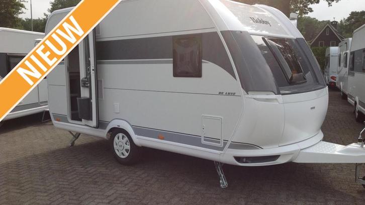 Hobby De Luxe 400 SFE met stapelvoordeel, Caravans en Kamperen, Caravans, tot en met 4, Treinzit, Hobby, Frans bed, Overige typen