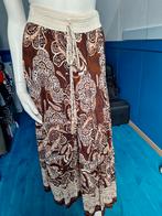 lange rok solo G maat m izgs bruin/creme, Kleding | Dames, Maat 38/40 (M), Bruin, Solo G, Ophalen of Verzenden