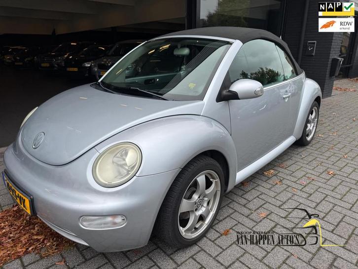 Volkswagen New Beetle Cabriolet 1.6 Turijn Cabrio, Auto's, Volkswagen, Bedrijf, Te koop, Beetle (Kever), ABS, Airbags, Centrale vergrendeling