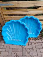 2x Blauwe Schelp Zandbak/Zwembadje, Kinderen en Baby's, Speelgoed | Buiten | Zandbakken, Ophalen of Verzenden, Gebruikt