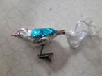 Zeer oude kerstbal vogeltje knijper blauw foto 1 en 2, Heikant 21 Kaatsheuvel, Belle Vieille Brocante, Ophalen of Verzenden, Zo goed als nieuw