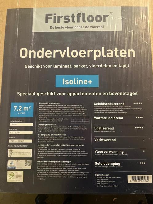Isoline+ sound (Visgraat) Laminaat plaat 10mm 7,2m2 (1.25x), Huis en Inrichting, Stoffering | Vloerbedekking, Nieuw, Laminaat