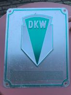 Blikken dkw reclamebord bordje geen emaille bord, Ophalen of Verzenden, Gebruikt, Auto's