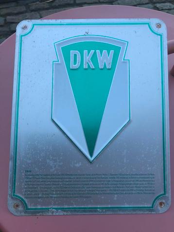 Blikken dkw reclamebord bordje geen emaille bord beschikbaar voor biedingen