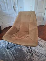 Okergele supermooie velours fauteuil. zo goed als nieuw, Ophalen, Zo goed als nieuw