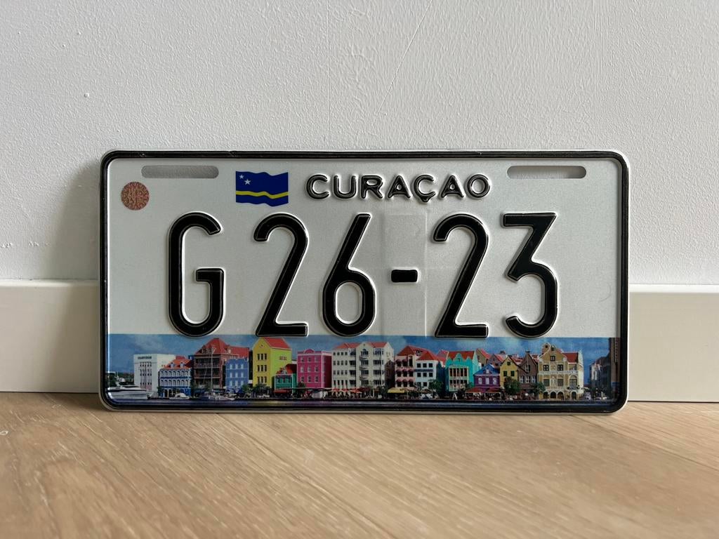 Kentekenplaat Curaçao (huidig model), Verzamelen, Ophalen of Verzenden, Zo goed als nieuw, Auto's