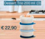 TUPPERWARE Dessert Trio-Quattro 200 ml (3) naturel of blauw, Huis en Inrichting, Keuken | Tupperware, Ophalen of Verzenden, Nieuw