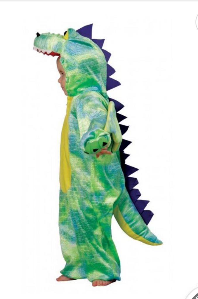 Groene Draak carnaval Onesie Kostuum - Maat van 128, Kinderen en Baby's, Carnavalskleding en Verkleedspullen, Ophalen of Verzenden