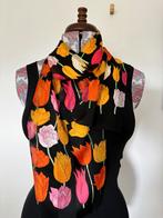 Vintage Sjaal Tulpen 150 cm, Ophalen of Verzenden, Gedragen, Maat 38/40 (M), Sjaal