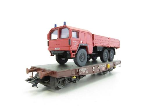 Marklin 48725 zwaarlastwagon met lading, Hobby en Vrije tijd, Modeltreinen | H0, Zo goed als nieuw, Wagon, Wisselstroom, Märklin