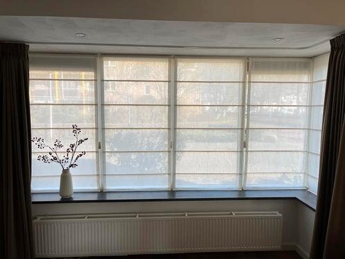 Vouwgordijnen HEMA linnen/linnenloop, Huis en Inrichting, Stoffering | Gordijnen en Lamellen, Gebruikt, Minder dan 100 cm, Beige
