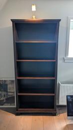 Markör boekenkasten (Ikea) met verlichting - Donkerbruin, Huis en Inrichting, Kasten | Boekenkasten, Ophalen, Met plank(en), Gebruikt