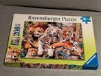Puzzel 200 stukjes leeuw en tijgers 8+, Ophalen of Verzenden, Meer dan 50 stukjes, Gebruikt, 6 jaar of ouder