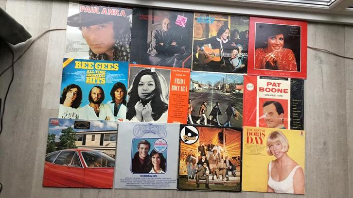 Partij lp’s inclusief 3 retro opbergbakken (109 titels), Cd's en Dvd's, Vinyl | Overige Vinyl, Gebruikt, 12 inch, Ophalen