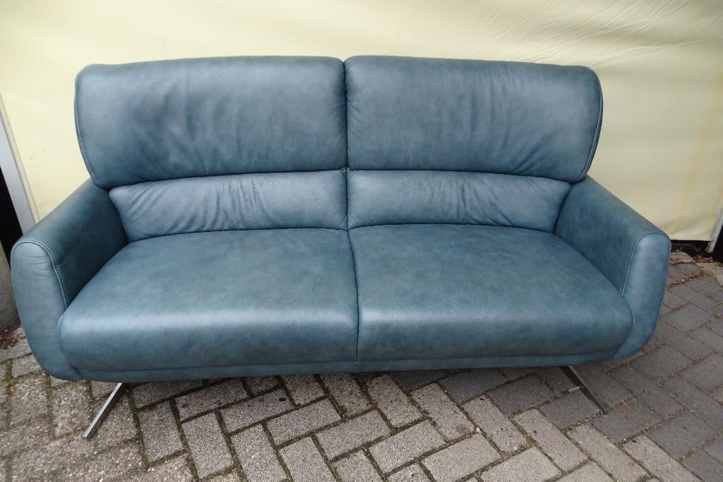 Tweezitsbank petrol, Ophalen, Gebruikt, 150 tot 200 cm, Tweepersoons