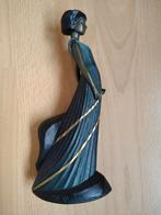 Art Deco Beeld Vrouw met Dier, Ophalen of Verzenden