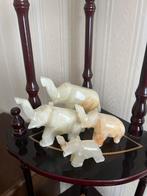 4 leuke olifantjes marmer onyx marble vintage, Ophalen