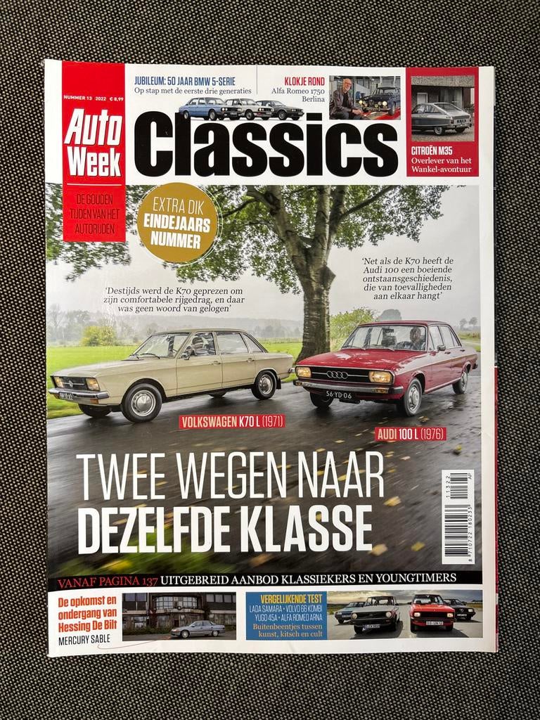 AutoWeek Classics: Volkswagen K70 vs. Audi 100, Ophalen of Verzenden, Nieuw, Algemeen