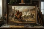 Romeinse wagenrace schilderij op aanvraag, Antiek en Kunst, Verzenden