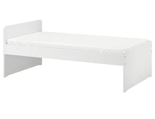 Ikea bed 90x200, Huis en Inrichting, Slaapkamer | Bedden, Zo goed als nieuw, Eenpersoons, 90 cm, 200 cm, Hout, Wit, Ophalen