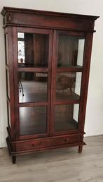 Klassieke Engelse vitrinekast/servieskast, Huis en Inrichting, Kasten | Vitrinekasten, Ophalen, Klassiek Engels, 150 tot 200 cm