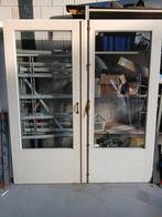 Tk mooie brede hardhouten openslaande deuren, Ophalen, Gebruikt, Deurkozijn, 150 tot 225 cm