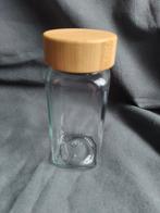 12 Kruidenpotjes met bamboe deksel en strooikapjes, Huis en Inrichting, Keuken | Potten en Pannen, Ophalen of Verzenden, Nieuw