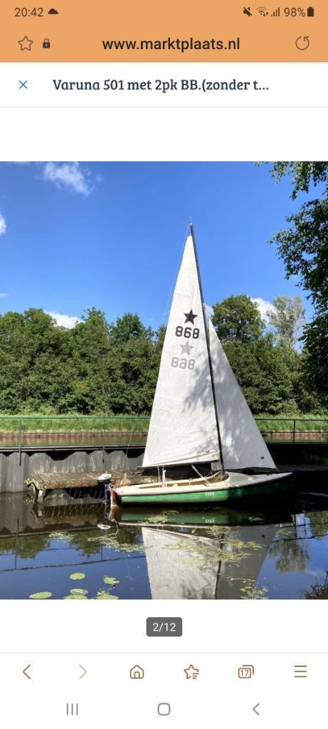 Varuna501, Watersport en Boten, Zeilen en Zeiltoebehoren, Gebruikt, Minder dan 15 m², 3 tot 6 meter, Ophalen