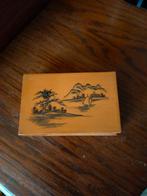 Vintage Japans gelakt houten kistje doosje opbergkistje, Ophalen of Verzenden