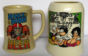 Wallace Berrie 1982 Football Make Mine Beer Mok €5 P/St beschikbaar voor biedingen