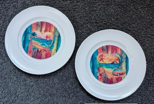2 zomerse decoratie bordjes, Tuin en Terras, Tuinwanddecoratie, Nieuw, Ophalen of Verzenden
