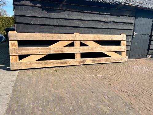 Eiken poort landhek oprit erfscheiding, Tuin en Terras, Tuinhekken en Hekwerk, Nieuw, Tuinhek, Hout, Ophalen of Verzenden