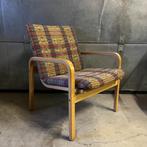 Vintage Zweeds design fauteuil door Yngve Ekstrom Skandiform, Huis en Inrichting, Fauteuils, Hout, Gebruikt, Ophalen of Verzenden