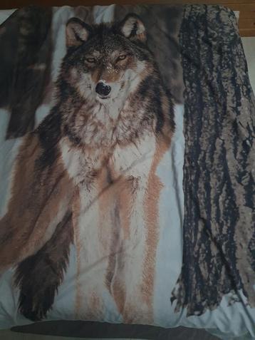 Dekbedovertrek wolf, 200 bij 240 met 1 sloop beschikbaar voor biedingen