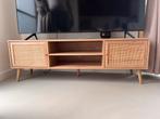 Tv-meubel in rotan stijl - 160cm breed, Ophalen, 150 tot 200 cm, Zo goed als nieuw, Minder dan 100 cm