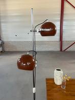 Vintage Dijkstra vloerlamp jaren 70 – dubbele bollen, D, Ophalen of Verzenden, Zo goed als nieuw, D