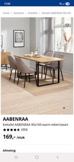 Jysk Aabenraa Eettafel - 160x90 cm - Zo goed als nieuw, Huis en Inrichting, Tafels | Eettafels, Ophalen, Scandinavisch, 50 tot 100 cm