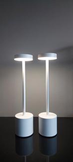 Witte metalen draadloze oplaadbare tafellampen, Minder dan 50 cm, Nieuw, Ophalen of Verzenden