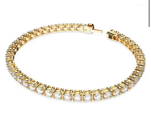 Nieuwe Swarovski Tennis Bracelet Gold, Sieraden, Tassen en Uiterlijk, Armbanden, Nieuw, Goud, Goud, Met kristal, Ophalen of Verzenden