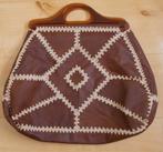 Aparte vintage bruine leren handtas, Verzenden, Zo goed als nieuw, Bruin, Handtas