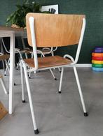 Vintage schoolstoelen 6x, Caravans en Kamperen, Ophalen, Gebruikt, Campingstoel
