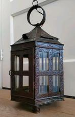 Grote lantaarn arts & crafts hanglamp antieke lamp, Ophalen of Verzenden, Gebruikt, Glas, Minder dan 50 cm