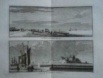 013-016 / Weskappelsche Dijk Kasteel Rammekers Kopergravure beschikbaar voor biedingen