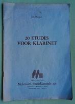 20 Etudes voor klarinet -  Jan Burger, Gebruikt, Klassiek, Ophalen of Verzenden, Klarinet