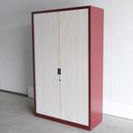 Roldeurkast, Roodbruin, Creme, 120x45x196cm, 4legborden RD98, Gebruikt, 100 tot 150 cm, -, -