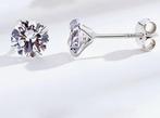 Witte zirkonia oorbellen van 925 sterling zilver, Verzenden, Nieuw, Zilver