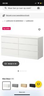 Witte Malm ladekast - Amsterdam Rivierenbuurt, Huis en Inrichting, Kasten | Ladekasten, Ophalen, Overige materialen, Gebruikt